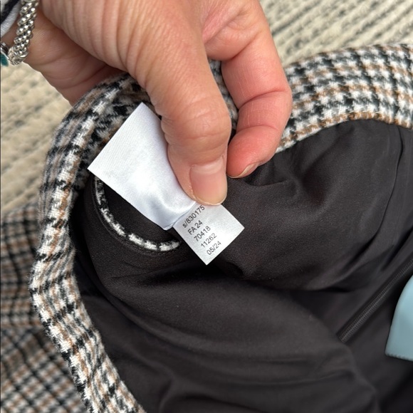 Petite Brushed Check Button Wrap A-Line Skirt - Picture 12 of 13